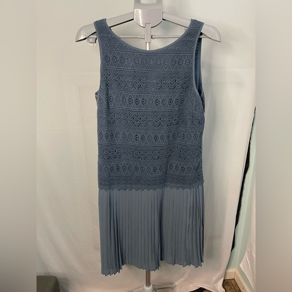 LOFT Dresses & Skirts - Ann Taylor loft lace pleated dress size 12